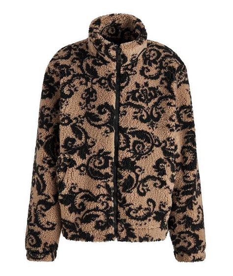 Versace Jeans Couture Teddy Jacquard Zip Front Jacket